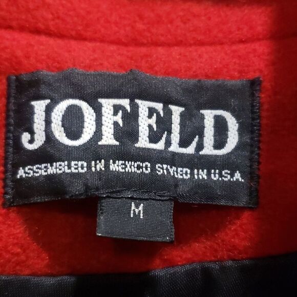 Joffeld Red & Black Wool Coat - Picture 10 of 10